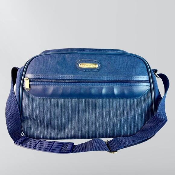 Vintage 90s Jaguar Navy Blue Travel Crossbody Bag - Picture 1 of 8
